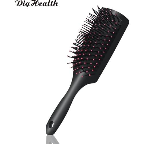 Dighealth New Big Flat Handle Tangle Hair Brush Detangler Brush Comb Professional Magic Straight Curly Detangling Hair Brush