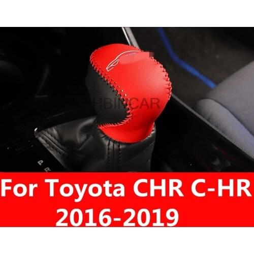 For Toyota CHR C-HR 2016-2019 Gear cover modified special gear set gear set decorative leather hand brake gear set Accessories