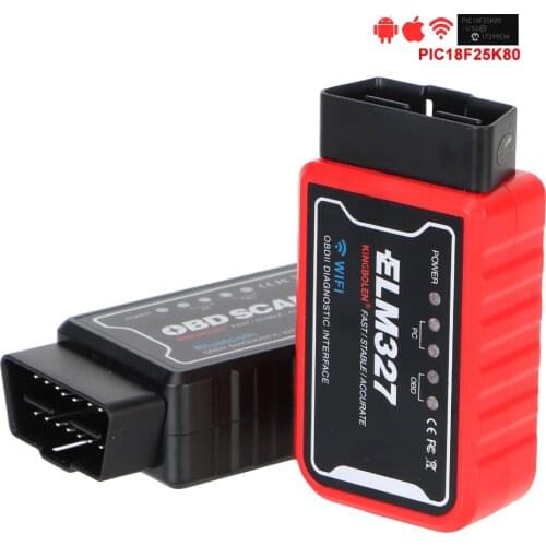 ELM327 WiFi/Bluetooth V1.5 PIC18F25K80 Chip ELM 327 V 1.5 ICAR2 OBDSCAN OBDII Diagnostic Tool Repair Accessories For Android/IOS