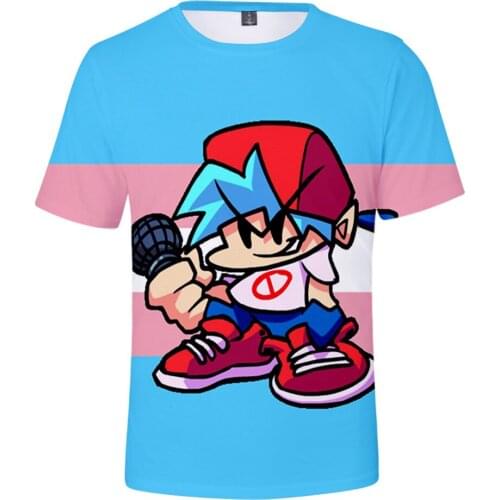 Anime T-shirt Game Friday Night Funkin 3d T Shirt Kids Adults Tees Summer Children Tshirt Short Sleeve Camiseta Girls Clothes