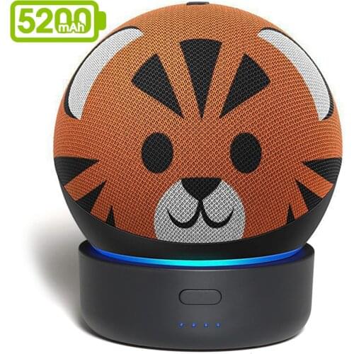 GGMM D4 Battery Base for Amazon Echo Dot4 to Make Dot4 Portable 5200mAh Rechargeable Battery For Amazon Smart Speaker Up To 6H