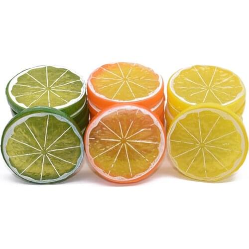 20Pcs Simulation Artificial Fake Fruit Lemon Slices for Kitchen Wedding Christmas Party Decoration Photography Props