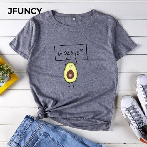 JFUNCY New Cartoon Printed Women T-Shirt Summer Cotton Tees Tops Korean Oversize Woman Shirts Short Sleeve Female Tshirt 2020