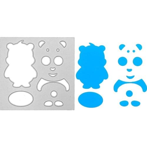 Julyarts Panda Puzzle Die Cuts for Card Making Scrapbooking Material for DIY Scrapbooking Embossing Gift Cards Decorative Craft