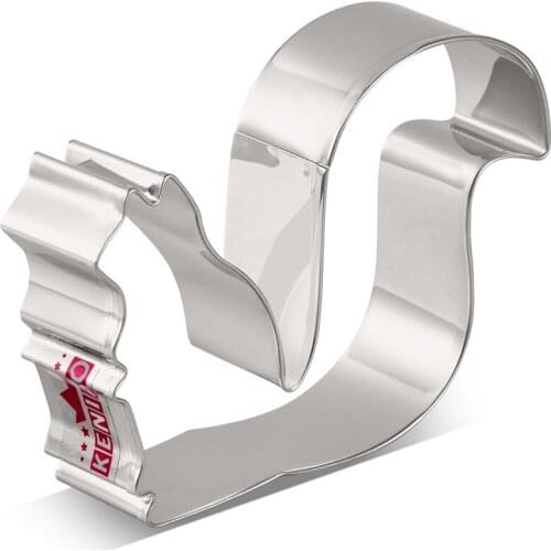 KENIAO Squirrel Cookie Cutter for kids - 9.4 x 7.1 cm - Woodland Animal Biscuit and Fondant Cutters - Stainless Steel