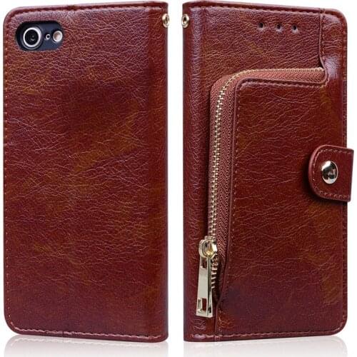 Leather Magnetic Flip Case for iPhone 8 Wallet Card Holder Cover Coque for iPhone 8 etui Zipper Book Case For iPhone 8 Funda