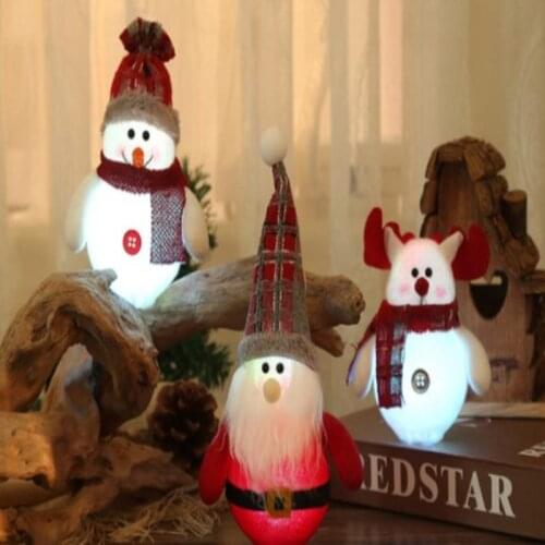 Christmas Decorations LED Santa Claus Snowman Deer Creative Xmas Tree Pendant creative new Fashionable and lovely