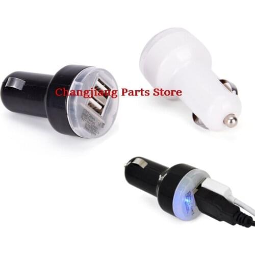 Hot Black Cigarette Lighter for Samsung Galaxy S6 Note 5 4 Phone Charger Dual USB 2 Port DC Car Charger DC 5V 2.1A Adapter