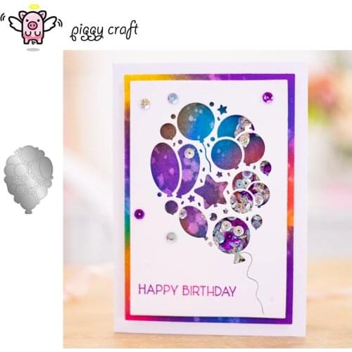 Piggy Craft metal cutting dies cut die mold Balloon background Scrapbook paper craft knife mould blade punch stencils dies