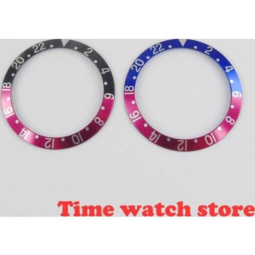 New 38mm Parnis high quality red black blue aluminum bezel insert for GMT watches 30.5 mm inner B301