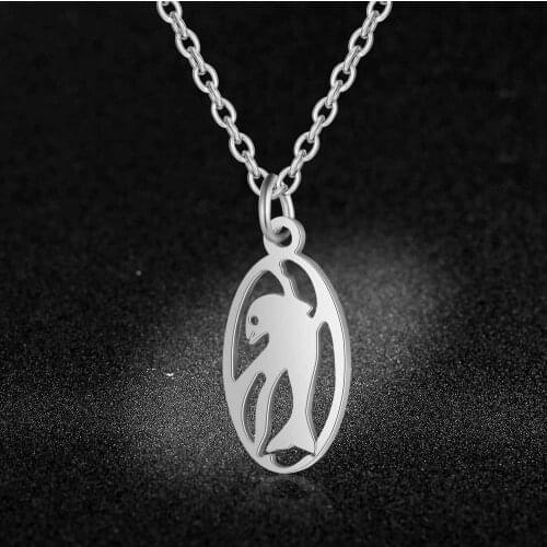 AAAAA Quality 100% Stainless Steel Dolphin Charm Necklace for Women High Polish Never Tarnish Jewelry Necklace