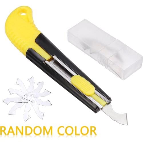 Perspex Hook Knife Cutter Acrylic Plastic Sheet Perspex Cutter Hook Cutting Tool with 10 Spare Blades DIY Repair Tools 16*3.5cm
