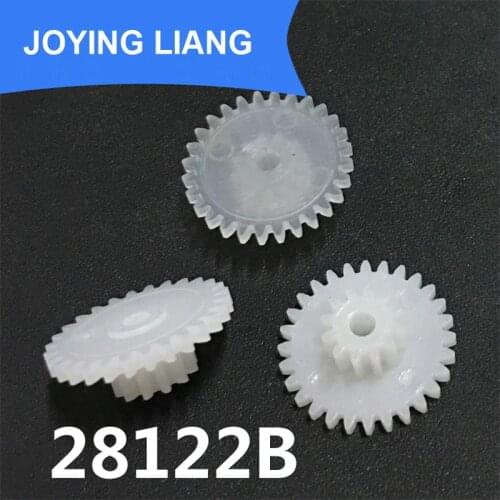 28122B 0.5M Plastic POM Gear Diameter 15mm 28 Teeth + 12 Teeth Two Layer Gear 2.05mm Hole DIY Toy Parts Accessories