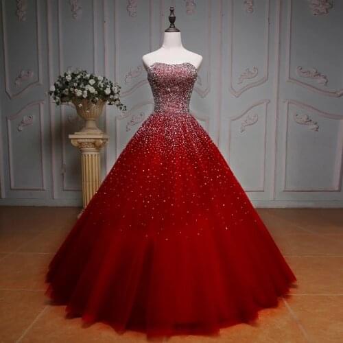 Bling Beads Sequins Sweetheart Quinceanera Dress 2021 Ball Gown Lace Up Sweet 16 Dress Vestidos De 15 Años Puffy Princess Dress