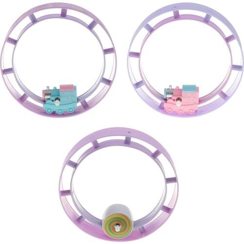 Track Wind Up Racing Train Kids DIY Toys for Children Christmas Gift