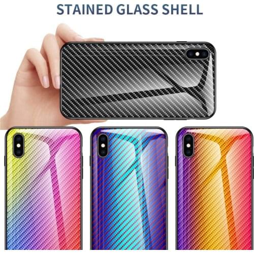 Fiber Tempered Glass Thorough Fingerprint Protective Case Ultra Thin Drop Protection Cell Case for iPhone XS MAX 11 Pro Max
