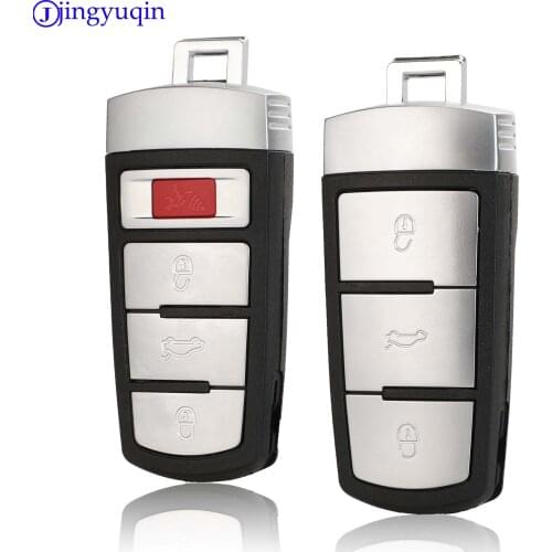 Jingyuqin 5ps Intelligent Replacement Shell Smart Remote Car Key Case Cover Style For VW VOLKSWAGEN CC Passat Magotan 3 Buttons