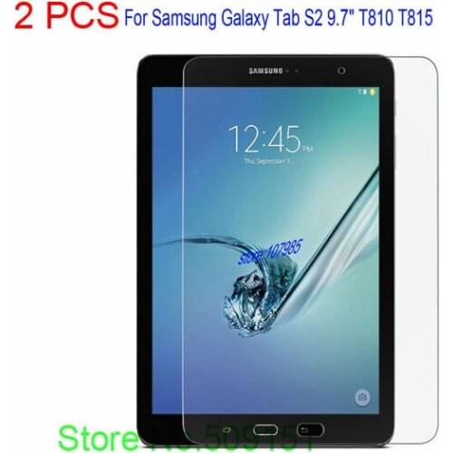 2 PCS 9H Premium Tempered Glass For Samsung Galaxy Tab S2 T810 T815C SM-T810 9.7 inch Tablet Protective Screen film