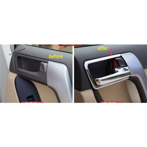 Yimaautotrims Inner Door Handle Bowl Cover Trim For Toyota Land Cruiser Prado FJ150 2014 2015 2016 2017 ABS Interior Mouldings