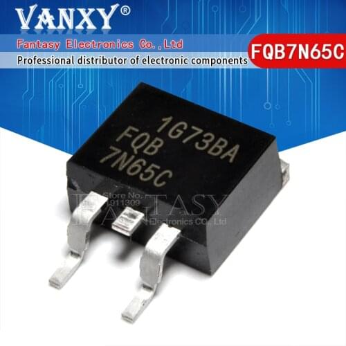 10pcs FQB7N65C TO-263 UTC7N65L 7N65 FQB7N65 TO263 LCD MOS transistor SMD