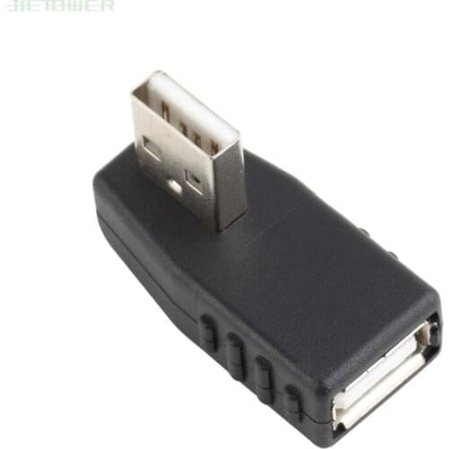 100Pcs/lot 90 Degree Left Right Angled USB 2.0 A Male To Female Adapter Connector For Laptop PC Whosale&Dropship