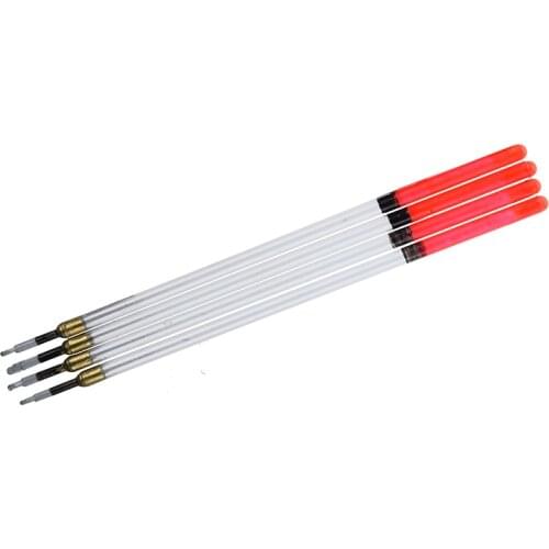 20 Clear Crystal Waggler Fishing Fish Floats Floating Stem Tube Set