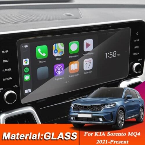 8Inch 10.3Inch Car Styling GPS Navigation Screen Glass Protect Film Sticker For KIA Sorento MQ4 2021-Present Internal Accessory