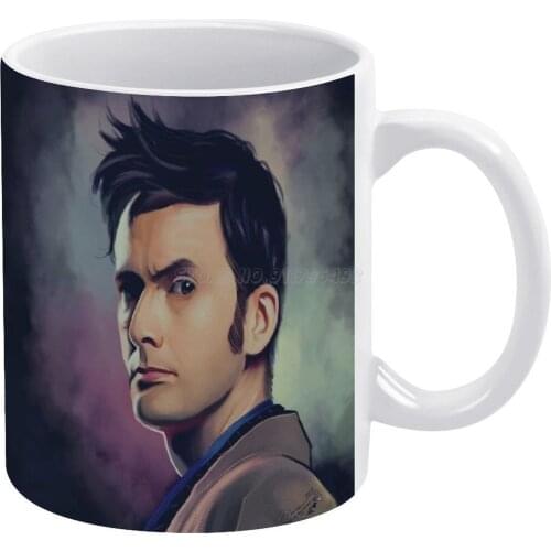 David Tennant White Mug Vintage Mug New Unisex Size Mug Who Rose Tyler 9th Space Tardis Star Stars Portrait Coloring Bbc Who T