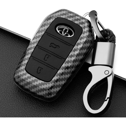 Carbon fiber Draiwng Car Remote Protection Key Shell Cover Waterproof Case for Toyota Highlander Corolla Rav4 5th