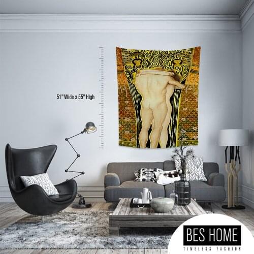 Gustav Klimt-Der sonne,Fabric Wall Hanging,Tapestry,Textile Wall Hang,Wall Decoration, master Piece Tapestry