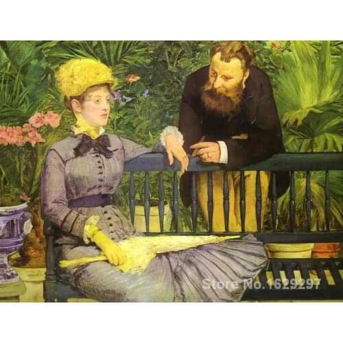 Art Painting by Edouard Manet The conservatory High Quality Hand painted