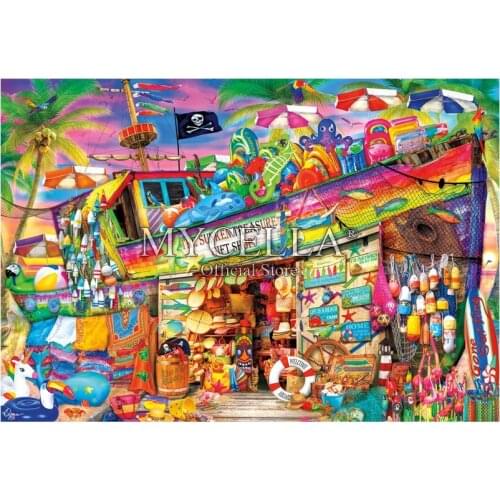 Sunken Treasure 5D Diy Diamond Painting Cross Stitch Boats Cartoon Pirates Mosaic Diamond Embroidery full Rhinestone Home Decor