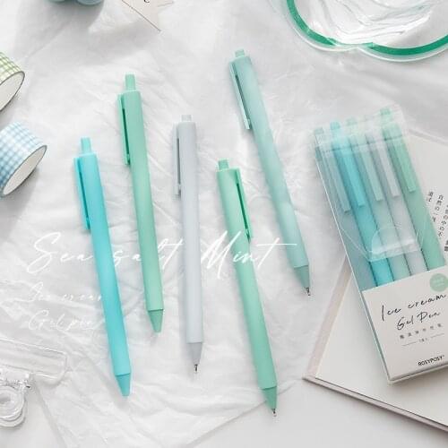 MINKYS New Arrival Kawaii 5PCS/Pack Ice Cream Black ink Gel Pen Creative School Office Stationery