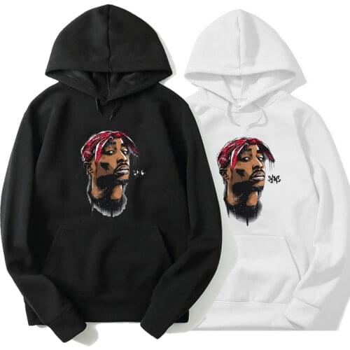 Rapper 2Pac Tupac Hoodies Mens Casual Sweatshirt Men/Women Tupac Printing Clothing Cool Hoodies For Teens Hip hop Polluvers