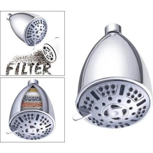 Filtered Shower Head High Output Showerhead Water Filtration Showerheads for Dry Skin & Hair