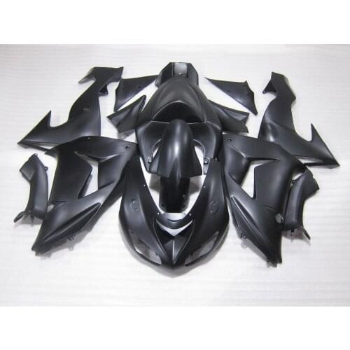 New hot moto parts fairing kit for Kawasaki Ninja ZX10R 06 07 matte black fairings set ZX10R 2006 2007 KP20