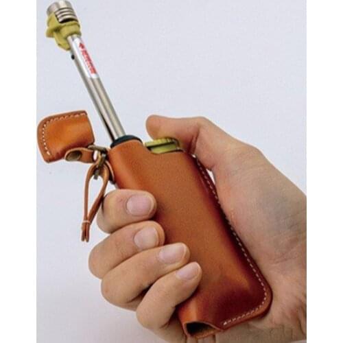 Outdoor Camping Igniter Holster Windproof Igniter Storage Case PU Igniter Protective Cover For Camping Accessories 12 X 4cm