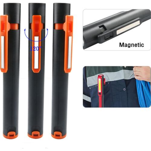 Portable 3W 18650 COB Flashlight Torch USB Rechargeable LED Work Light W/Magnet Camping Lanterna Hanging Hook Lamp For Outdoor