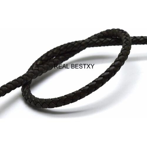 2m/lot Approx: 6mm Retro Genuine Leather Cord Round Rope Fit Leather Bracelets and DIY Jewelry Handmade Accessories
