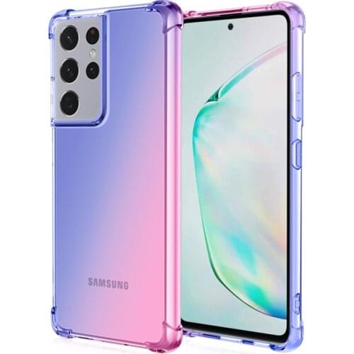 Shockproof Anti-Sweat Soft TPU Case for Samsung Galaxy S21 Ultra S20 FE A21S A12 5G A42 A72 A51 A71 A81 Note 20 Phone Bag