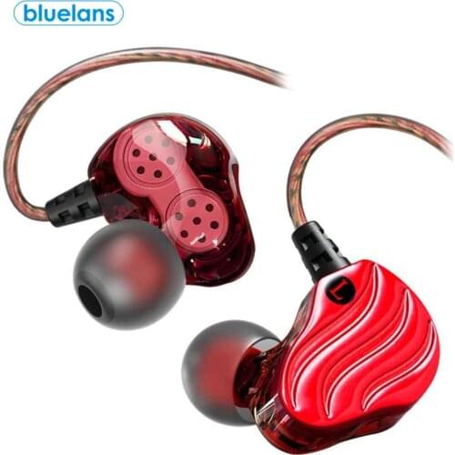 QKZ KD4 Wired In-Ear Earphones Bass HiFi Dual Units Headphone Stereo Running Sports Earbuds Headsets with Microphone for phone