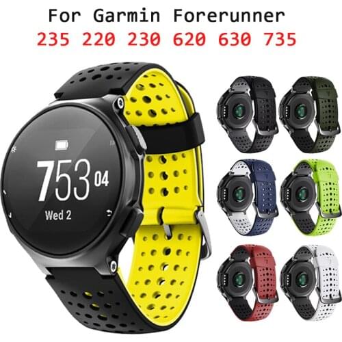 Watch band Strap For Garmin Forerunner 230/235/220/620/630 /735XT Silicone Replacement Sport Bracelet Smart Watch Accessories