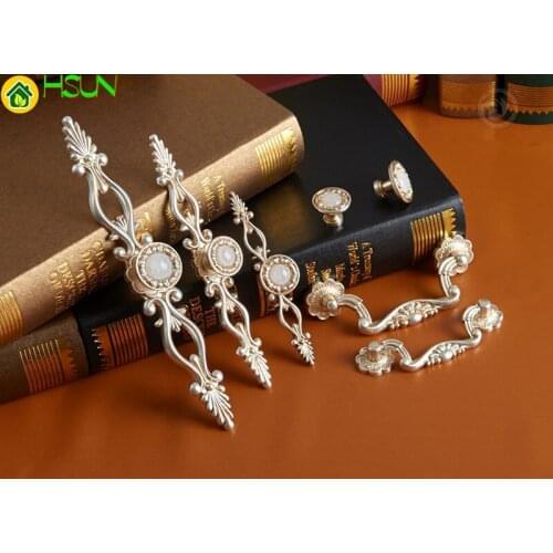 Antique Silver Drawer Pulls Handle 7 Styles Dresser Knob With Stone Drop Pull Droor Handles Decorative Cabinet Pulls Handle