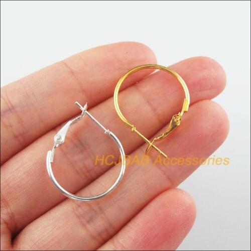 30Pcs Jewelry Lot Circle Basketball Wives Hoops Earrings Gold Silver Plated 20mm