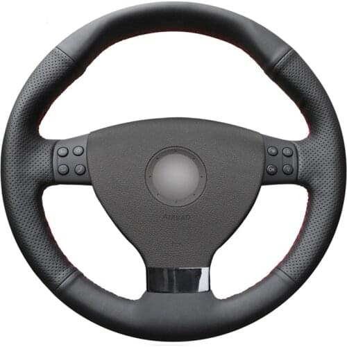 Hand-stitched DIY PU Artificial Leather Car Steering Wheel Cover for Volkswagen VW EOS MK5 2005 2006 2007 2008 Accessories