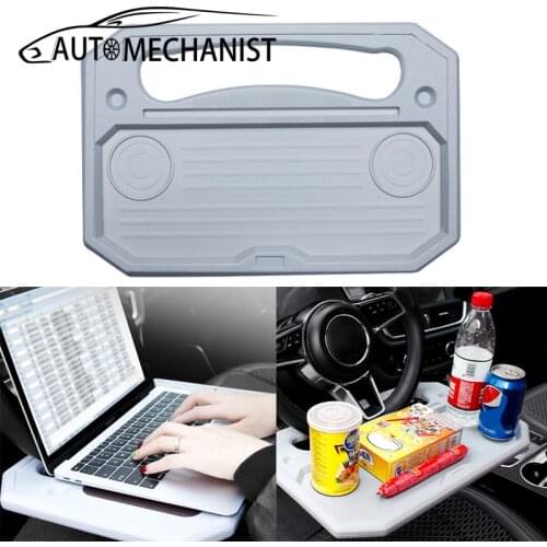 Car Portable Laptop Computer Assembly Table Support Table Work Dinner Stand Drink Steering Tray Food Wheel Plate Car Seat Table