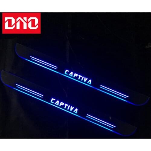 LED Car Door Sill Pedal Light For Chevrolet Captiva 2011 - 2018 2019 2020 Welcome Scuff Plate Pathway Dynamic Footstep Lamp