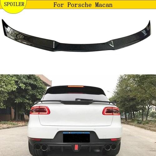 Carbon Fiber Rear Spoiler Trunk Wing Fit For Porsche Macan 2014 2015 2016 2017 Rear Wing Car Styling Auto Modified