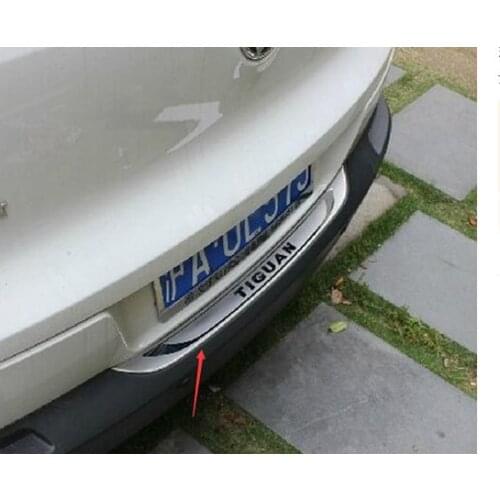 Rear Trunk trim rear bumper plate molding lid outside Fit For VW TIGUAN 2010 2011 2012 2013 2014 Stainless Steel 1pc