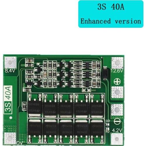 3S 4S 40A60A Li-ion Lithium Battery Charger Protection Board 18650 BMS For Drill Motor 11.1V 12.6V/14.8V 16.8V Equalizing charge